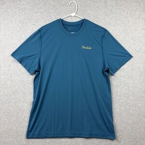 James Perse Shirt Mens 4 Blue Surf Rashguard Swim UPF 40 Performance USA Made